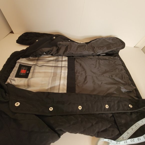 Gallery Brand Ladies Black Quilted Jacket Snap Up Front Pockets Size M - Picture 9 of 12